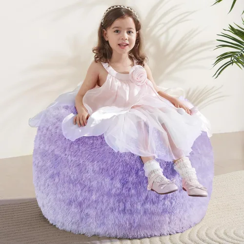Miniatura 16 de Bean Bag Cover (No Filler) Soft Faux Fur Stuffed Animal Bean Bag Storage, Fluffy Plush Bean Bag Chair Cover Washable, Comfy Bean Bag Covers for Dark