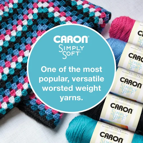Miniatura 2 de Caron Simply Soft - Hilo verde militar, paquete de 3 unidades de 6.00 oz/6 onzas, 100% acrílico, peinado #4 (mediano), 315 yardas, tejido/ganchillo