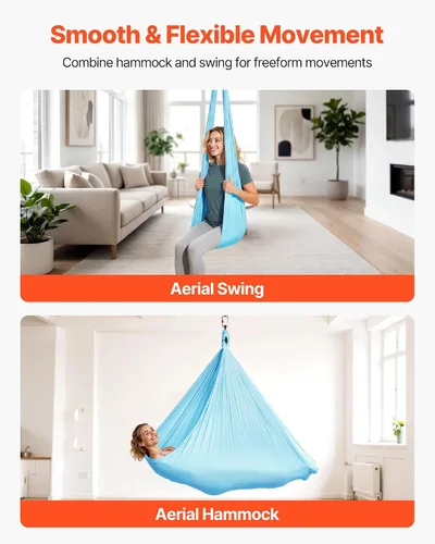 Miniatura 4 de VEVOR Aerial Silk & Yoga Swing, Aerial Yoga Hammock Kit with 100gsm Nylon Fabric, Full Rigging Hardware & Easy Set-up Guide, Antigravity Flying for