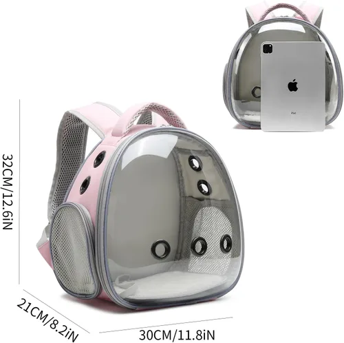 Miniatura 3 de Mochila Portátil de Viaje para Mascotas Transportadora Bolsa para Hámster Conejillo de Indias Pájaro Perro Pequeño Gato Tortuga Transportadora Jaula
