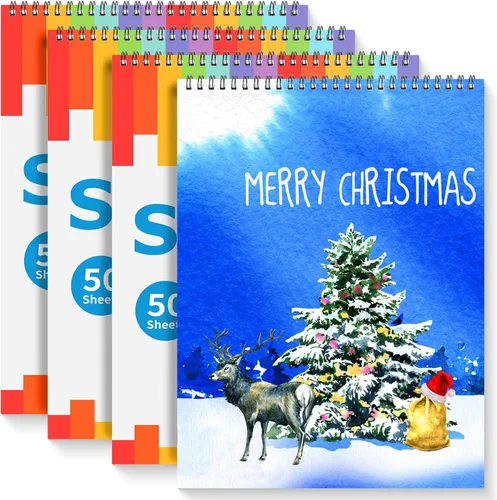 Miniatura 11 de Cuaderno de bocetos de 9 x 12 pulgadas, paquete de 2 blocs de 50 hojas con espiral, cuaderno de bocetos de artista, papel de dibujo libre de ácidos