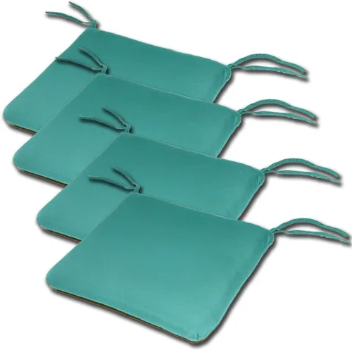 Miniatura 10 de Comfort Classics Sunbrella - Juego de 4 cojines de asiento estilo borde de cuchillo para interiores y exteriores, 20 pulgadas de ancho x 19 pulgadas