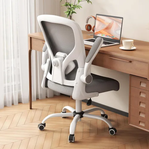Miniatura 3 de Silla de oficina, silla de escritorio ergonómica con soporte lumbar ajustable, silla de computadora de malla, cómodo soporte lumbar para uso en casa