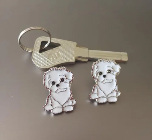 Miniatura 8 de Broche de perro carlino encantador para mascotas, broche de ramillete de metal, placa de identificación para perro, regalo de cumpleaños de Navidad