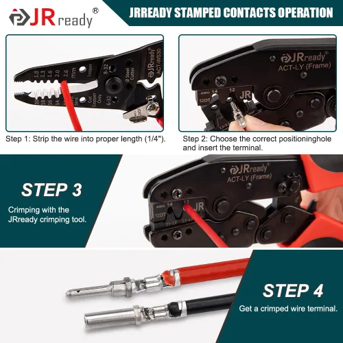 Miniatura 7 de JRready Deutsch - Kit de terminales de conector DTP tamaño 12, clavijas macho 1060-12-0166/enchufes hembra 1062-12-0166 contactos estilo barril