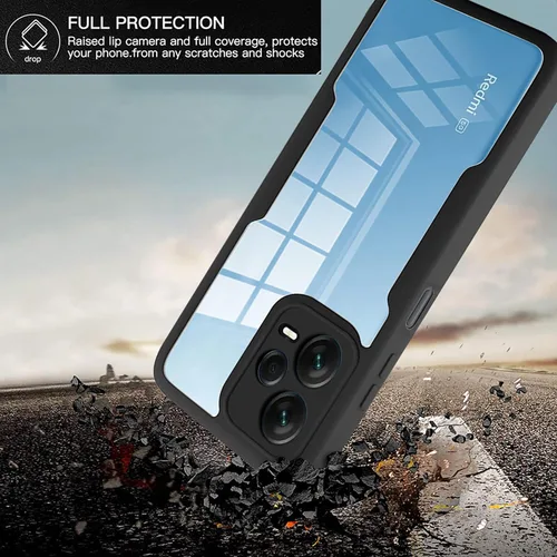 Miniatura 6 de CCSamll - Funda transparente para Xiaomi Redmi Note 12 Pro 5G con protector de pantalla, cuerpo completo, a prueba de golpes, delgada, cristal,