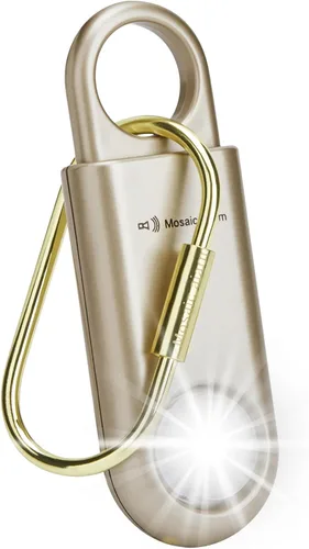 Miniatura 19 de Alarma de seguridad personal de 130 dB con luz estroboscópica. Alertas de emergencia SOS de sonido fuerte con mosquetón. Sirena de llavero