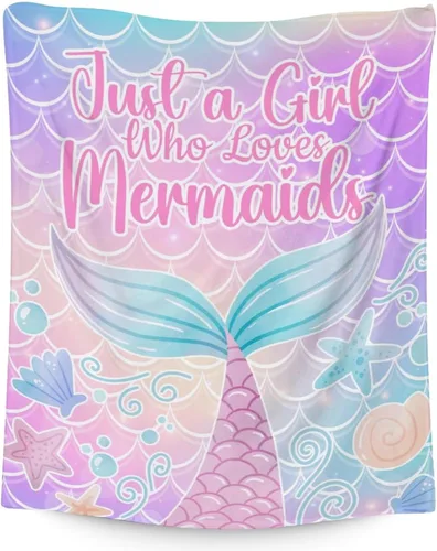 Miniatura 16 de Manta de cola de sirena, suave, mullida y cálida, manta pequeña de 30 x 40 pulgadas para sofá, oficina, colorida y bonita, regalos para niñas