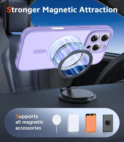 Miniatura 531 de FNTCASE Funda para iPhone 13 Pro-Max: Fundas magnéticas transparentes compatibles con Magsafe Slim anti amarillamiento protección contra caídas