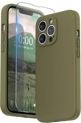 Miniatura 30 de SURPHY Funda para iPhone 13 Pro con protector de pantalla, Fundas de silicona líquida para iPhone 13 Pro