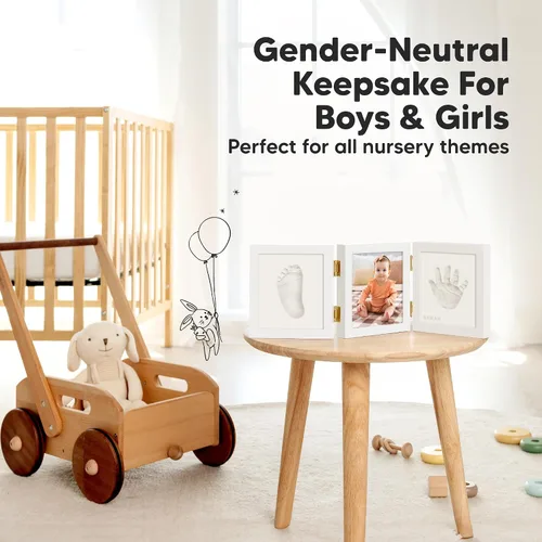 Miniatura 9 de KeaBabies Regalos de baby shower para niños y niñas, kit de huellas y manos para bebés, kit de huellas de manos para recién nacidos, marco de fotos