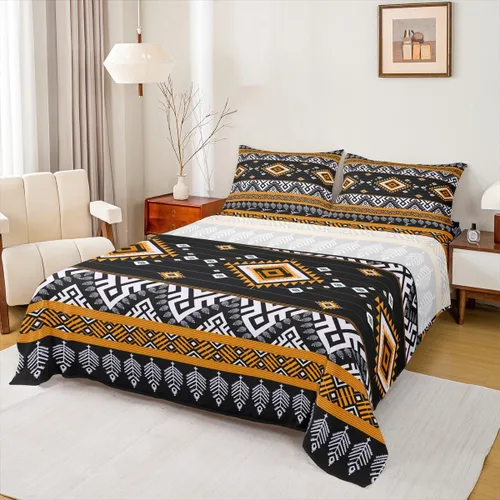 Miniatura 8 de Erosebridal Southwestern - Juego de ropa de cama tamaño individual, diseño étnico étnico geométrico, bohemio, azteca, para niños, adolescentes