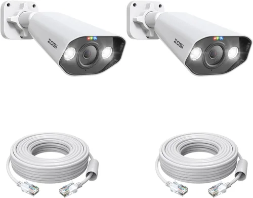 Miniatura 12 de ZOSI Sistema de cámara de seguridad PoE para el hogar con foco 4K de 8 canales, 8 puertos, NVR de 8 canales y 8 MP con disco duro de 2 TB, 4 cámaras