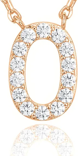 Miniatura 151 de PAVOI 14K White Gold Plated Cubic Zirconia Initial Necklace Letter Dainty Necklaces for Women