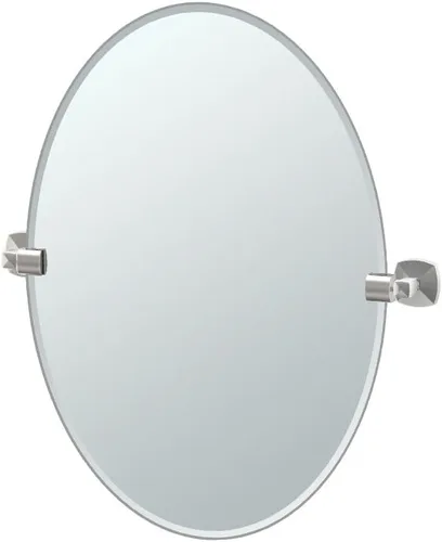 Miniatura 6 de Gatco 4149SM Jewel Espejo rectangular sin marco, cromo, 24 pulgadas de alto
