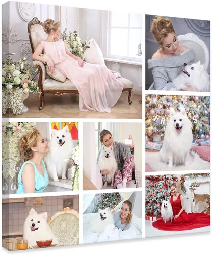 Miniatura 18 de DOARTDO Impresiones en lienzo personalizadas con tus fotos, collage personalizado de arte de pared para familia, boda, bebé, mascota, perro, marco 9