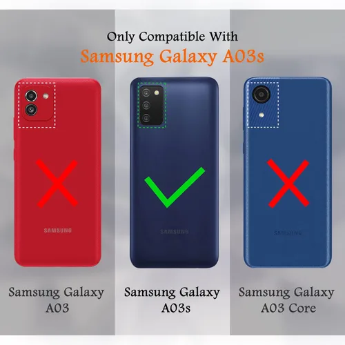 Miniatura 3 de Funda compatible con Samsung Galaxy A03s, con clip para cinturón, resistente, a prueba de golpes, protección de cuerpo completo para teléfono Negro