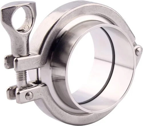 Miniatura 9 de DERNORD Abrazadera triple de acero inoxidable (abrazadera de Trí-Trébol) + 2 piezas de virola de soldadura de tubería sanitaria SUS304 + junta FKM