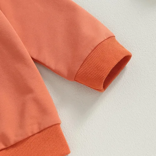Miniatura 40 de Traje de Halloween para bebé niña, manga larga, cuello redondo, letras de fantasma, parte superior con estampado de fantasma, parte inferior