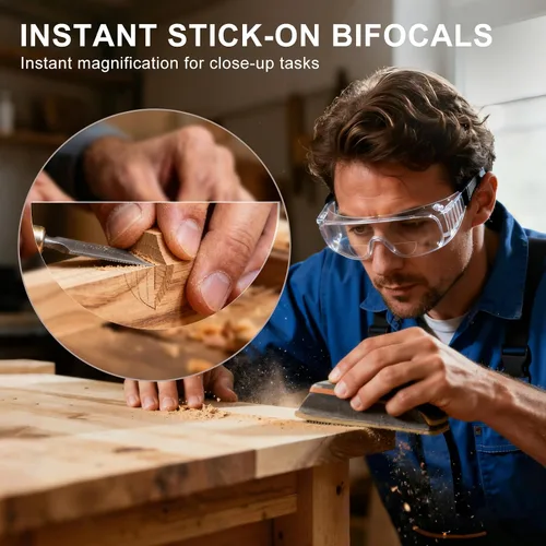 Miniatura 4 de Stick-on Bifocal Readers for Sunglasses, No Water or Adhesive Needed, Reusable Reading Lenses for Glasses Goggles