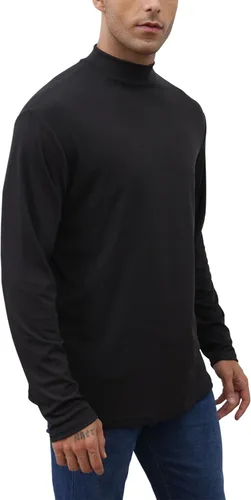 Miniatura 4 de Suéter de manga larga con cuello alto para hombre, básico, ligero, cómodo, suave, de punto, térmica