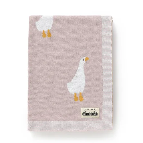 Miniatura 10 de mimixiong Manta de punto para bebés niños y niñas, algodón suave neutro en blanco para envolver cochecito de cuna con lindas ovejas
