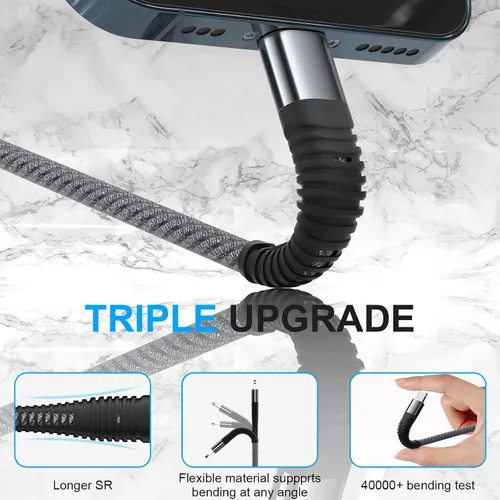 Miniatura 2 de Cable divisor USB tipo C QC3.0 de carga rápida 4 en 1, multiUSB C, cable de sincronización USB tipo C con 4 conectores USB C, para iPhone 15 Pro