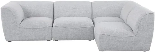 Miniatura 10 de Meridian Furniture Miramar Collection Modern Seccional modular tapizado con textura de lino contemporáneo, 109 pulgadas de ancho x 71 pulgadas