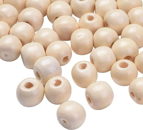 Miniatura 12 de Craftdady 200 cuentas espaciadoras redondas de madera natural negra de 0.394 pulgadas (0.394 in), cuentas sueltas para manualidades, joyería