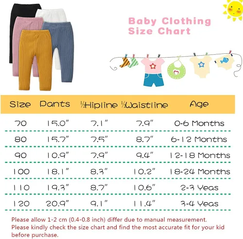 Miniatura 7 de Unikaka Unisex Baby 0-48 Months 5-Pack Pants in Grey White Black Orange and Pink