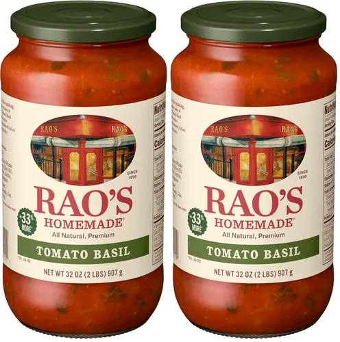 Miniatura 11 de Rao's Homemade Salsa de tomate, Tomate y Albahaca, 24 onzas, salsa versátil para pasta, bajo en carbohidratos, totalmente natural, calidad premium