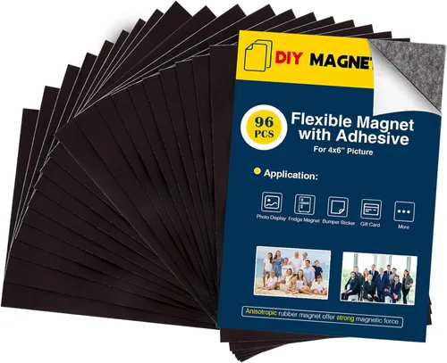 Miniatura 19 de Hojas magnéticas adhesivas para tamaño carta de 8.5 x 11 pulgadas (paquete de 8), hojas magnéticas con adhesivo autoadhesivo para el hogar
