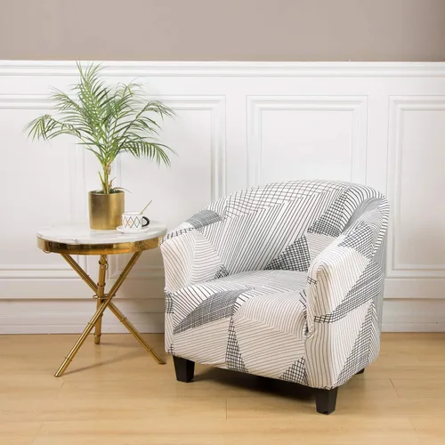 Miniatura 3 de GULI Fundas de terciopelo para silla de bañera, funda para sillón, funda de sofá de lujo de alta elasticidad, fundas de felpa de elastano, protector