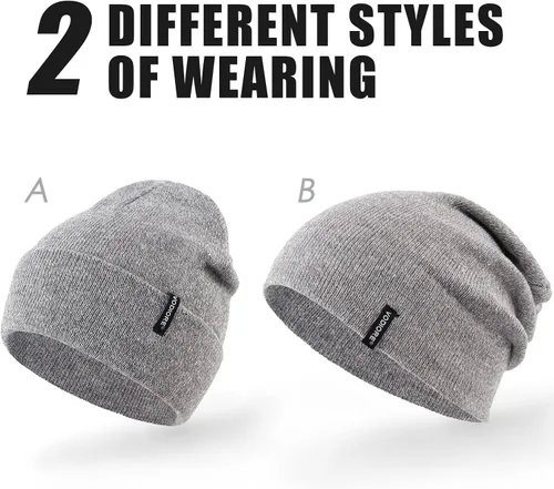 Miniatura 6 de VODIORE Beanie Hats for Men Women Winter Knit Hat Warm Slouchy Beanies Cuffed Skull Cap