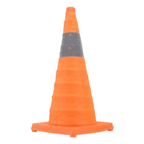 Miniatura 7 de Conos de tráfico plegables con collares reflectantes, cono naranja de seguridad desplegable multiusos con base rellenable para entrenamiento
