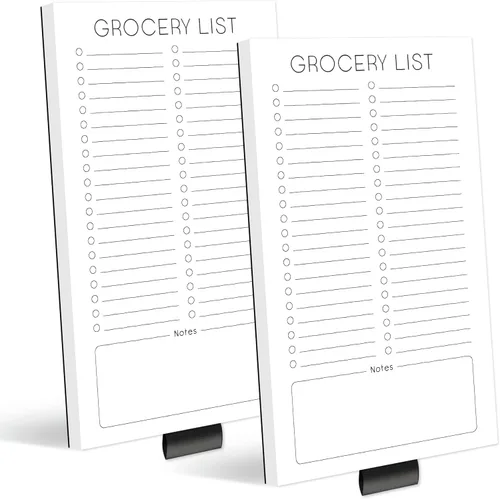 Miniatura 9 de Evercio Lista de comestibles Bloc de notas magnético para refrigerador Para listas de compras, bloc de notas minimalista para refrigerador