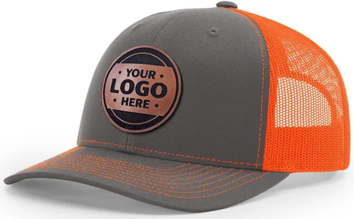 Miniatura 34 de Sombrero de parche de cuero de camionero personalizado grabado con láser