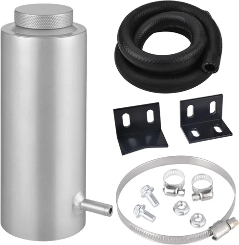 Miniatura 7 de EVIL ENERGY Tanque de desbordamiento de refrigerante, botella de desbordamiento del radiador 800ml de aluminio universal negro