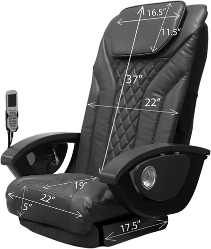 Miniatura 3 de MAYAKOBA Shiatsulogic - Juego de fundas de cojín para silla de pedicura (negro), funda para silla de masaje con vibración 16 EXR, equipo y muebles