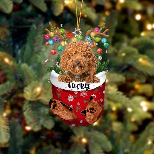 Miniatura 52 de Adorno de Navidad personalizado para perro Airedale Terrier en bolsillo de nieve, adorno para árbol de Navidad, idea de regalo para amantes