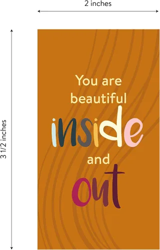 Miniatura 2 de DIVERSEBEE Paquete de 60 tarjetas motivacionales surtidas, minitarjetas inspiradoras y de bondad, juego de tarjetas de aliento de gratitud con 60