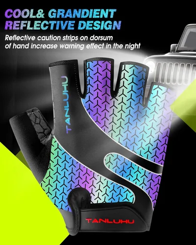 Miniatura 4 de Tanluhu - Guantes de ciclismo para hombre y mujer