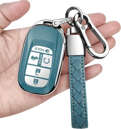 Miniatura 10 de Funda para llavero Honda con llavero de cuero TPU suave, protección completa, para 2022, 2023, 2024, 2025, Civic Accord HR-V Pilot CR-V, carcasa