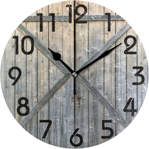 Miniatura 29 de Spring Hummingbird - Reloj de pared redondo con estampado de flores, 9.5 pulgadas, funciona con pilas, reloj de escritorio analógico silencioso