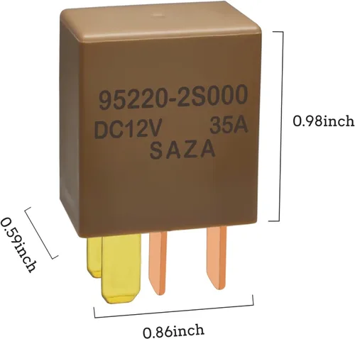 Miniatura 2 de Relé 95220-2S000 (juego de 2), relé de potencia de 12 V 35 A 4 pines 95220-2S000 compatible con modelos seleccionados Hyundai KIA