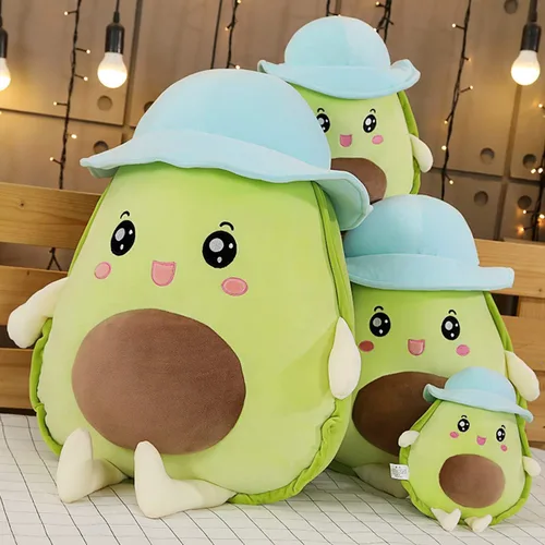 Miniatura 3 de Cuddly Big Soft Toys Serie de frutas de aguacate de animales de peluche de juguete, juguete de peluche de aguacate, el mejor regalo de cumpleaños