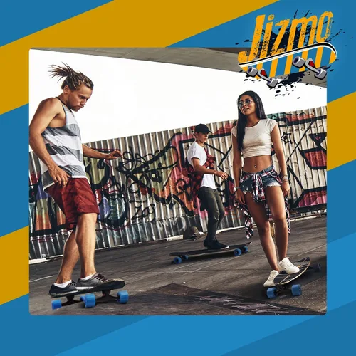 Miniatura 7 de Jizmo Juego de camiones y ruedas para patineta, ruedas de patineta Cruiser de alto rebote de 2.362 in, rodamientos de patineta ABEC-11, herramienta