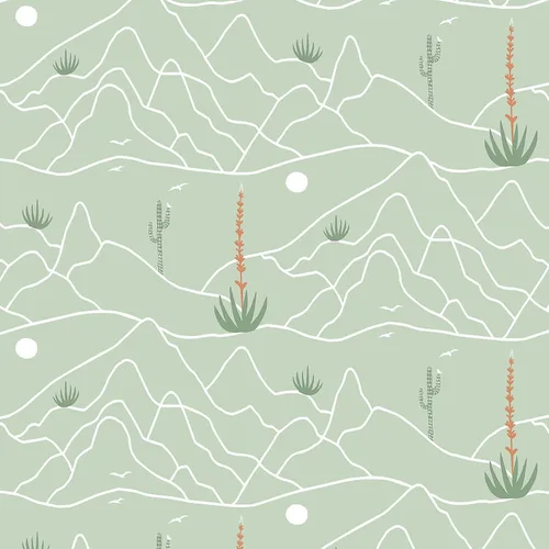 Elana Gabrielle Desert Scenic - Papel tapiz autoadhesivo (verde salvia)