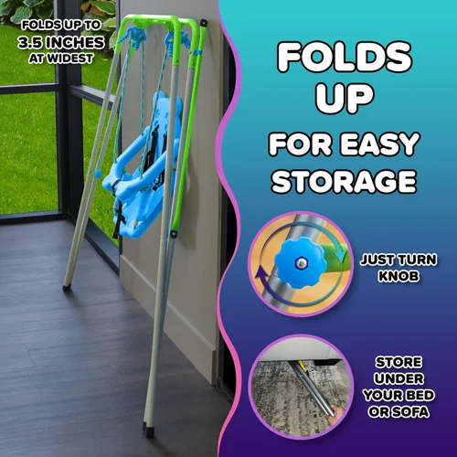 Miniatura 5 de Sportspower FNS-004 My 1st Toddler Swing – Juego de columpio para bebé de alta resistencia para interiores y exteriores con arnés de seguridad