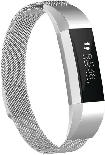 Miniatura 9 de Bandas de metal compatibles con Fitbit Alta/Fitbit Alta HR, malla de bucle de acero inoxidable transpirable, pulsera magnética ajustable